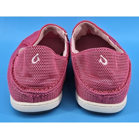 Olukai Nohea Pink Mesh Slip On Shoes Girls Sz 6 EU 38 Women's 7.5 Loafers Beach - Picture 5 of 8